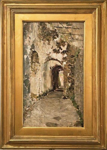 Pietro Scoppetta (1863-1920) - Scorcio di Amalfi