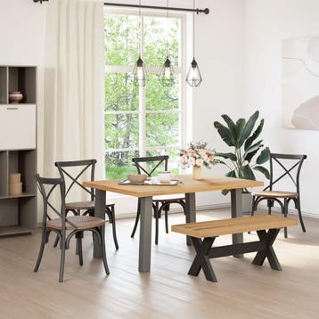 vidaXL Eetbank NOAIN 120 x 41 x 45 cm Massief grenenhout, Huis en Inrichting, Verzenden, Nieuw