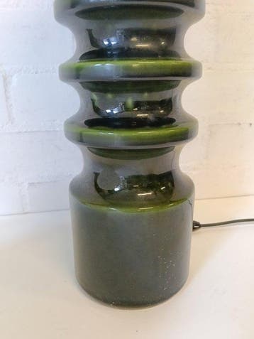 Lampe - Céramique, Verre - XL, vert, Antiquités & Art