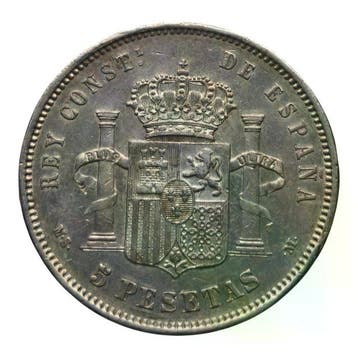 Spanje. 5 Pesetas Alfonso XII 1885 Madrid 1885*87 MSM