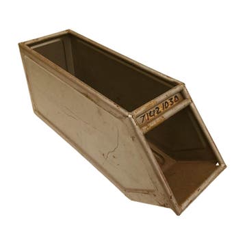Magazijnbak 525x155x120 mm grijs metaal met grijpopening, Ophalen of Verzenden