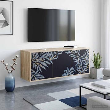 vidaXL Wand gemonteerd TV Kast DOKKUM 102 x 33 x 40 cm, Huis en Inrichting, Verzenden, Nieuw