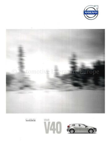 2015 VOLVO V40 BROCHURE NEDERLANDS, Nieuw