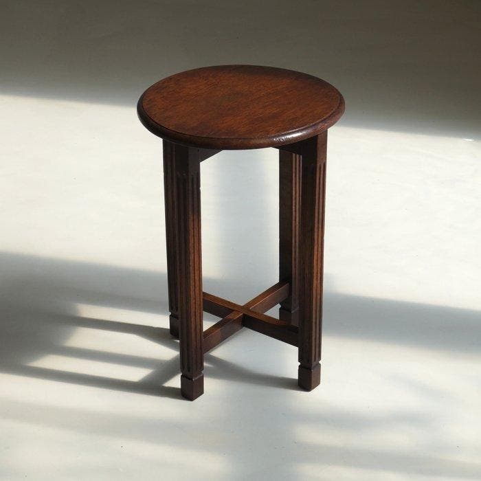 Bijzettafel - Eik - Amsterdamse School, Antiquités & Art, Art | Objets design