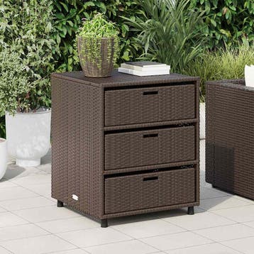 vidaXL Tuinkast 55x59x69 cm poly rattan bruin, Verzenden