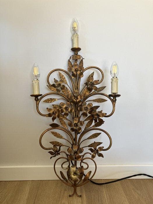 Wandlamp - Metaal, Verguld, Antiquités & Art, Curiosités & Brocante