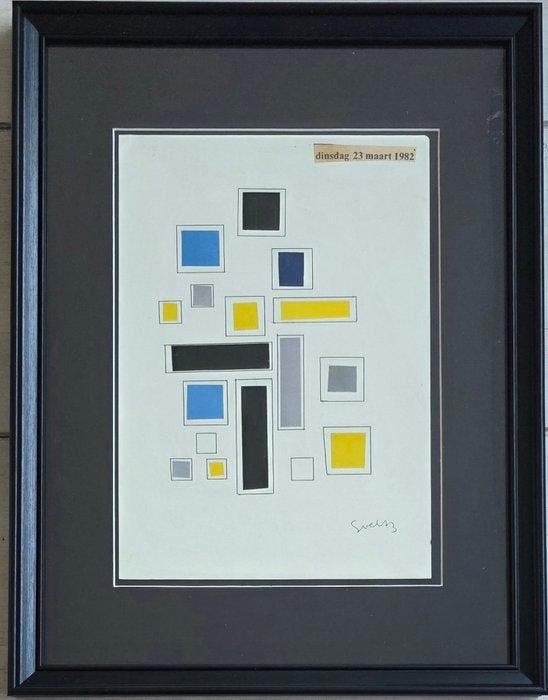 Siep Van Den Berg (1913-1998) - collage, Antiquités & Art, Art | Objets design