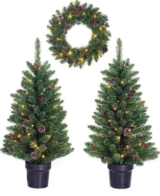 2dekans | Black Box Trees Creston Set van 2 Kerstbomen en 1, Diversen, Kerst, Ophalen of Verzenden