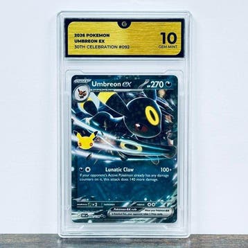 Pokémon Graded card - Umbreon ex 092- 30th Anniversary –