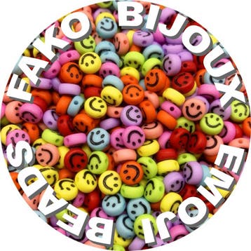 Fako Bijoux - Smiley Kralen 100 Stuks - Emoji Kralen - 7mm -, Verzenden, Nieuw