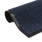 vidaXL Droogloopmat rechthoekig getuft 90x150 cm blauw, Verzenden, Nieuw