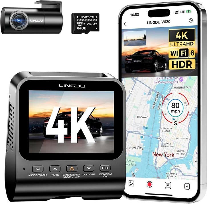 Lingdu 4K Dashcam met GPS | Tweede kansje | OP = OP, Autos : Divers, Dashcams, Envoi