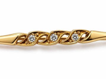 Speld - 14 karaat Geel goud - 0.25ct. tw. Diamant
