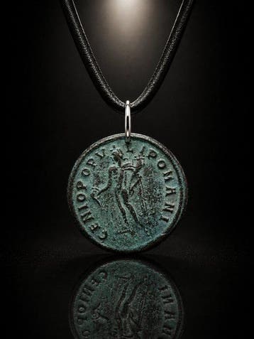 Oud-Romeins, Keizerrijk Brons Follis van Maximianus-hanger –