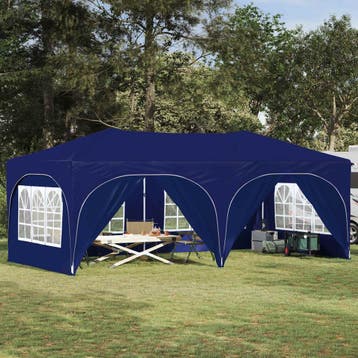 vidaXL Pop-up Feesttent 575 x 288 x 245 cm Blauw Oxford Stof, Verzenden, Nieuw