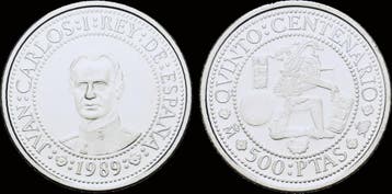 Spain 500 pesetas 1989 Proof zilver, Timbres & Monnaies, Monnaies & Billets de banque | Accessoires, Verzenden
