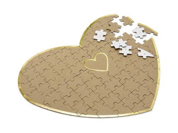 Gastenboek Hartjes Puzzel 45cm, Verzenden