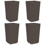 4x Plantenbakken bruin | Tweede kansje | OP = OP, Kunststof, Gebruikt, Verzenden, Minder dan 60 cm