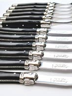 Laguiole - 6x Forks & 6x knives - Black - style de -