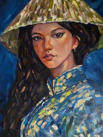 Tran Van Hieu (2001) - Lélégance Vietnamienne 140 100 cm