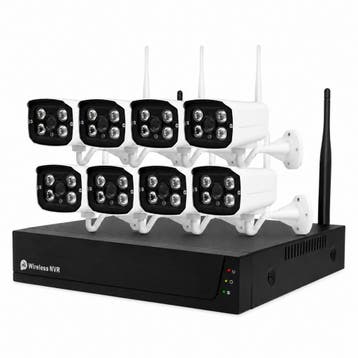 DrPhone SecureVision Beveiligingscamera Set – 8 Draadloze, Verzenden