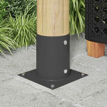 vidaXL Ronde Grondanker 4 st Antraciet 18 x 18 x 15 cm, Verzenden, Nieuw