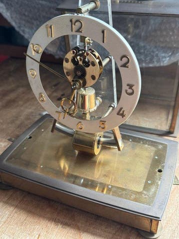 Elektromagnetische klok - Vintage Messing - 1950-1960 -