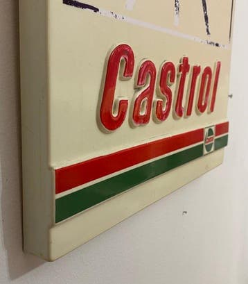 Wandklok - Castrol - Plastic - 1970-1980 - Horloge Castrol