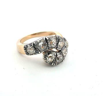 Bague - 12 carats Or jaune, Argent - 3.00ct. tw. Diamant