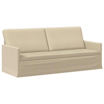 vidaXL 3-zits sofa Crèmekleurig 190 x 81 x 82 cm Stof, Verzenden