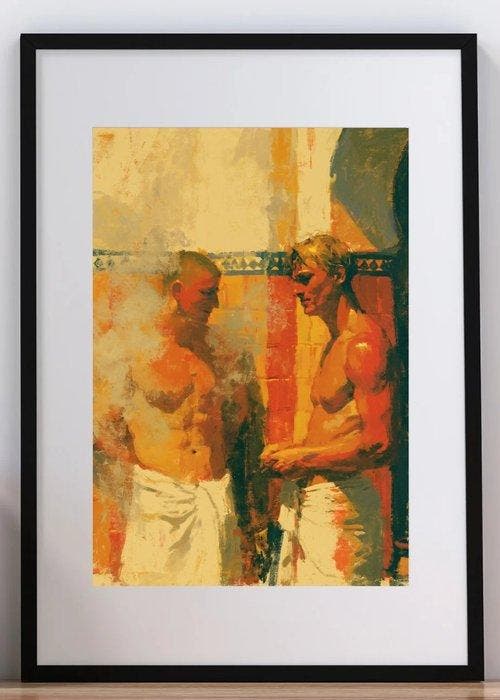 Jules Verala - Confidences au Hammam — Fine Art Print 1/1, Antiquités & Art, Art | Objets design