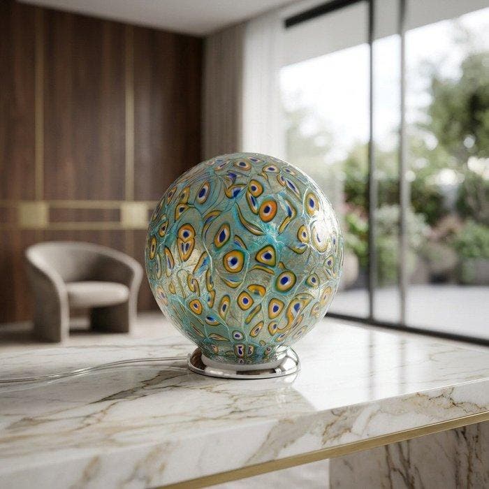 Tafellamp - Muranoglas - Tafellamp Murrine, Antiek en Kunst, Antiek | Verlichting