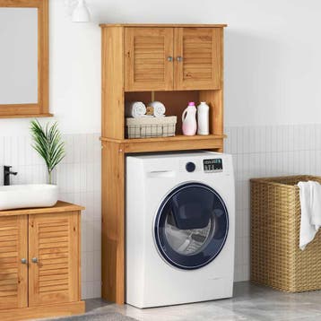 vidaXL Wasmachinekast VIGO Bruin en Honingbruin 72,5 x 27 x, Verzenden, Nieuw