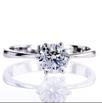 Verlovingsring - 18 karaat Witgoud - 1.06ct. tw. Diamant