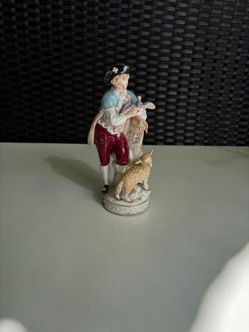 Meissen - Victor Acier - Figuur - Schäfer mit Lamm und