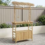 vidaXL Buiten Bartafel Naturel 110 x 50 x 209 cm Bamboe, Verzenden, Nieuw