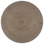 vidaXL Vloerkleed handgemaakt rond 90 cm jute grijs, Huis en Inrichting, Stoffering | Tapijten en Vloerkleden, Verzenden, Nieuw