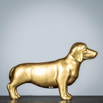 sculptuur, Fraaie Teckel - 150 mm - Hars - 2022