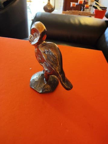 Beeldje - Le hibou - Verguld brons