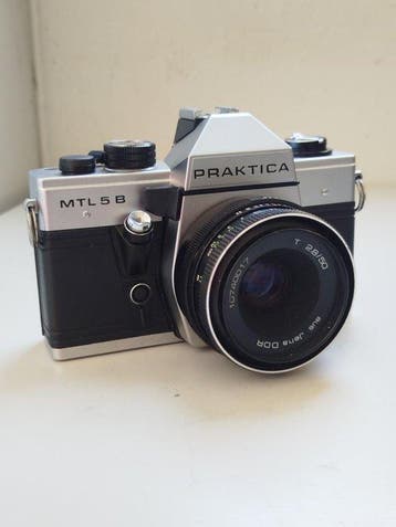Praktica MTL 5 B + aus Jena DDR T 2,8/50mm | Analoge camera, Audio, Tv en Foto, Nieuw