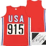 U.S.A - Atletiek - Carl Lewis - Rood op maat gemaakt shirt -, Nieuw