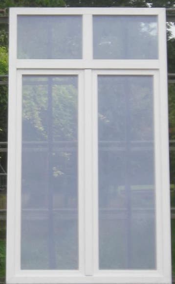 pvc terrasraam , raam , chassis 134 x 235 creme / wit, Ophalen of Verzenden, Deurkozijn