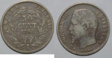 50 Centimes France Frankreich Km 794 50 Cent 1860 Bb Stra..., Verzenden, België