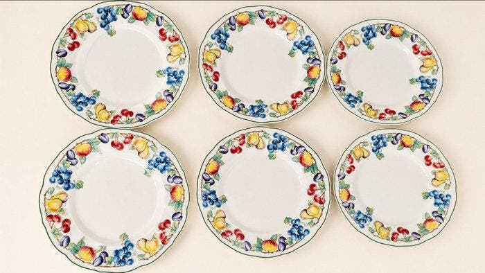 Villeroy & Boch - RARE 6 assiettes pour tête à tête. -, Antiek en Kunst, Antiek | Meubels | Tafels