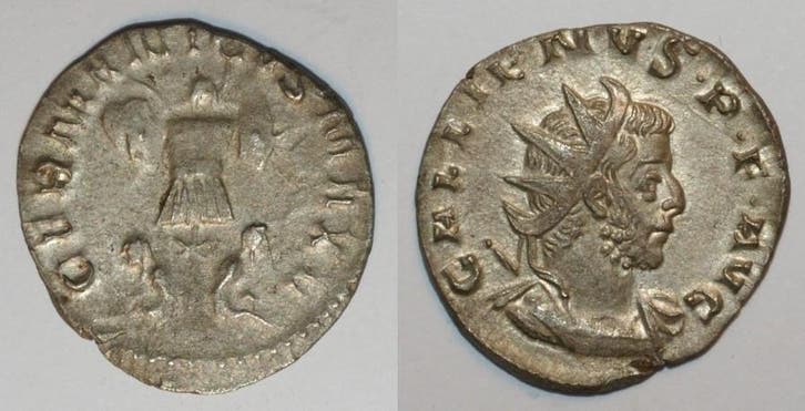 253 268 253 268 Gallienus Antoninianus R/ Germanicvs Max V, Postzegels en Munten, Munten en Bankbiljetten | Verzamelingen, Verzenden