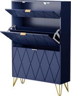 Schoenenkast - Schoenenrek - 80x24x120 cm - Blauw, Huis en Inrichting, Verzenden, Nieuw