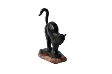 C. Charles - sculptuur, Art deco bronzen kat - nr. 2 - 21 cm