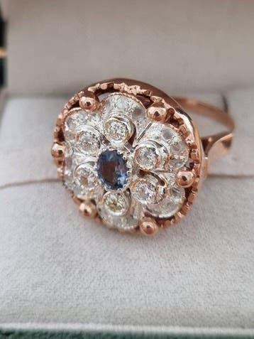 Sans prix de réserve - Bague - 9 carats Argent, Or rose, Bijoux, Sacs & Beauté