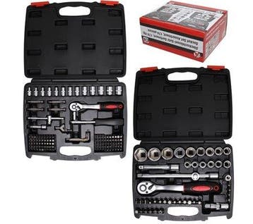 174-stukken dop Set assortiment, 1/4 + 1/2, Auto-onderdelen, Verzenden, Nieuw
