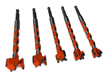 Set van 5 gatenzagen (forstner, 16-25 mm, zeskantschacht), Verzenden, Nieuw